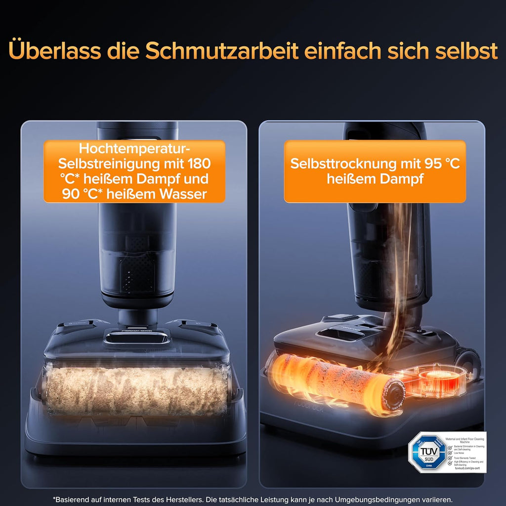 roborock F25 Ultra Nass Trockensauger mit Dampf, 180 °C Dampfmopp