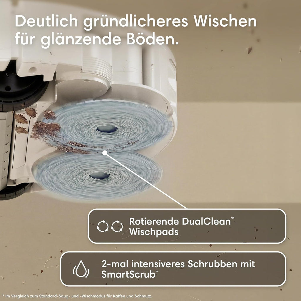 iRobot Roomba Plus 416 Saugroboter, AutoWash Basis, Rotierende Wischtücher