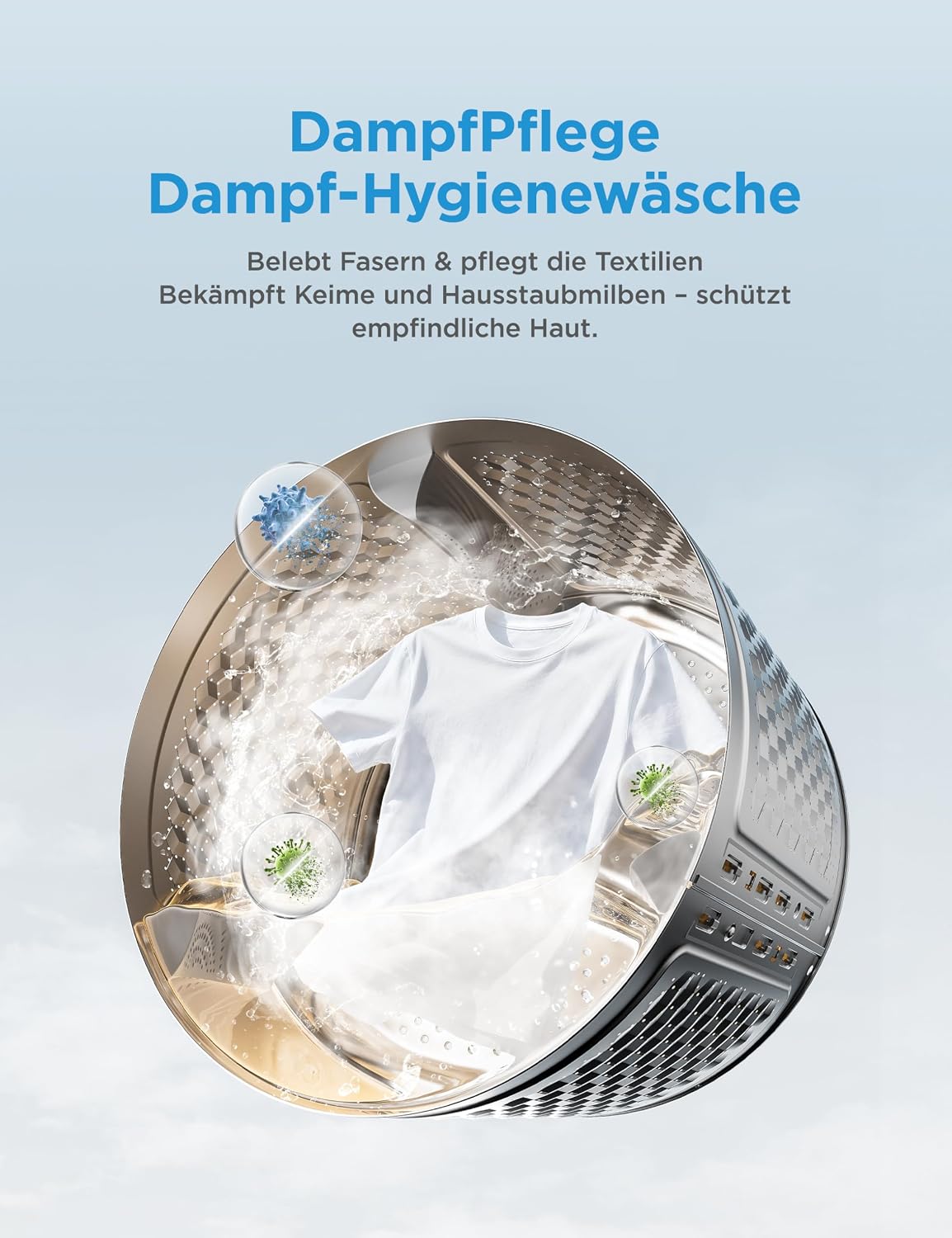 Midea Waschmaschine 10 kg Energieeffizienzklasse A-10% weiß MFV3EW100BA10
