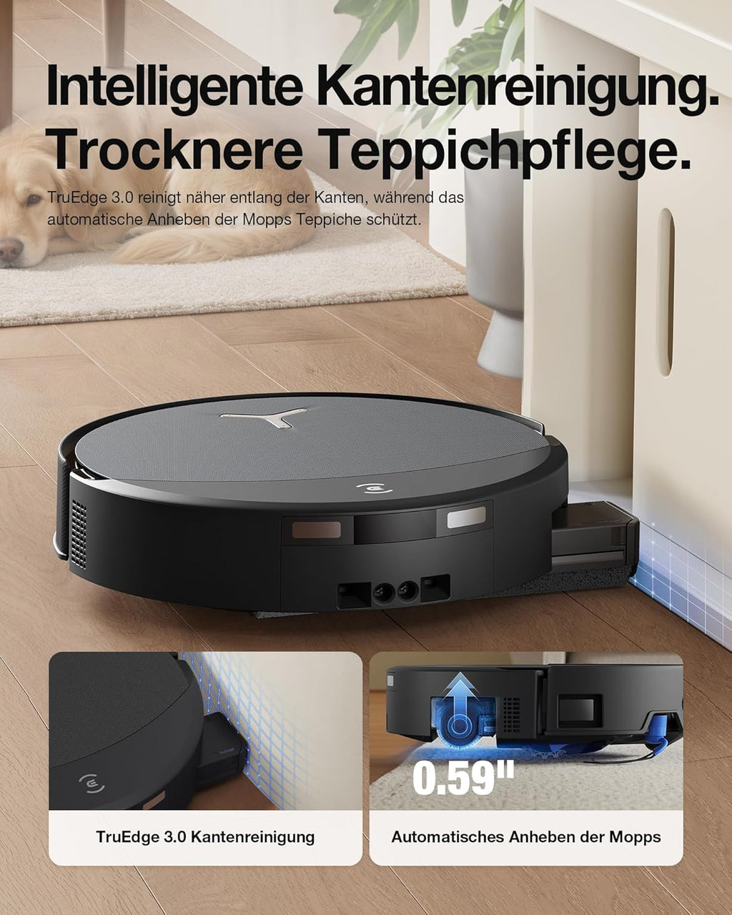 ECOVACS T90 PRO Omni Saugroboter mit Wischfunktion 30.000 Pa, PowerBoost