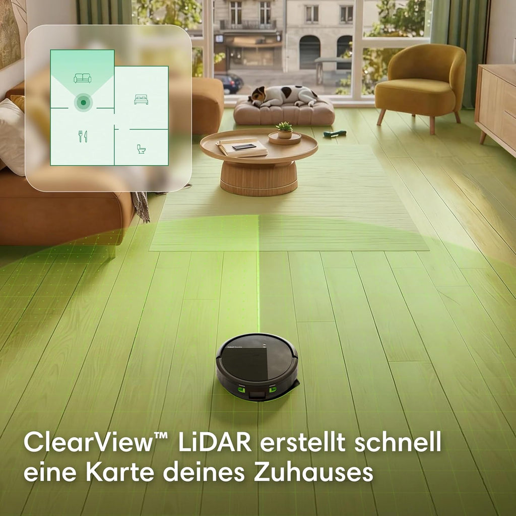 Roomba 115 Saugroboter, 15.000 Pa Saugkraft, Laser-Navigation