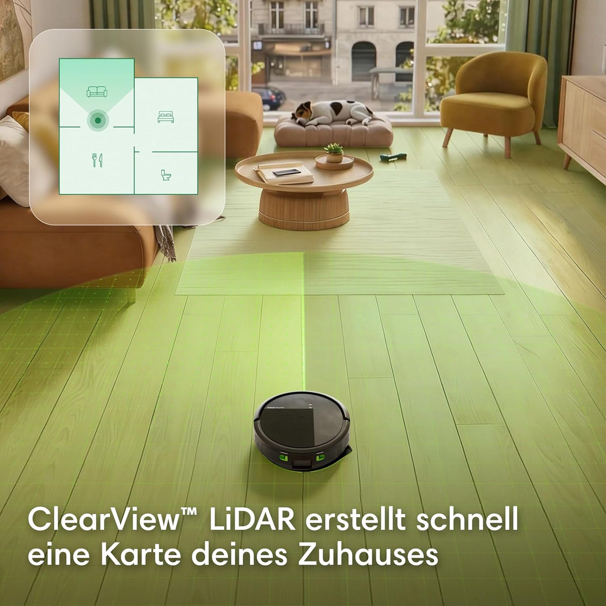 Roomba 115 Saugroboter, 15.000 Pa Saugkraft, Laser-Navigation
