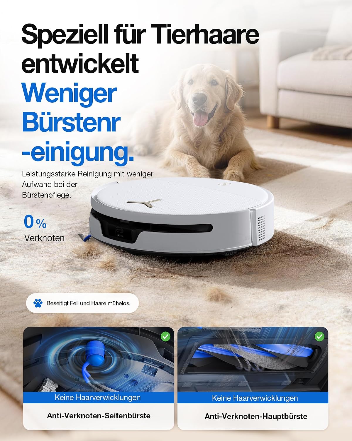 ECOVACS T90S PRO Omni Saugroboter mit Wischfunktion, 40.000 Pa, Blast