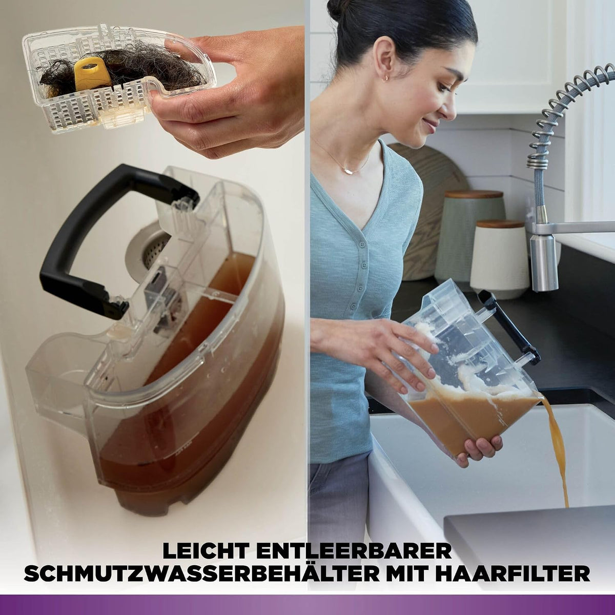 Shark StainStriker HairPro Pet Fleckenreiniger, 450 W Saugkraft, entfernt hartnäckige Flecken, Gerüche und festsitzende Tierhaare, leicht & tragbar, inkl. 4 Aufsätze und 2 Reinigungsmittel PX250EUT
