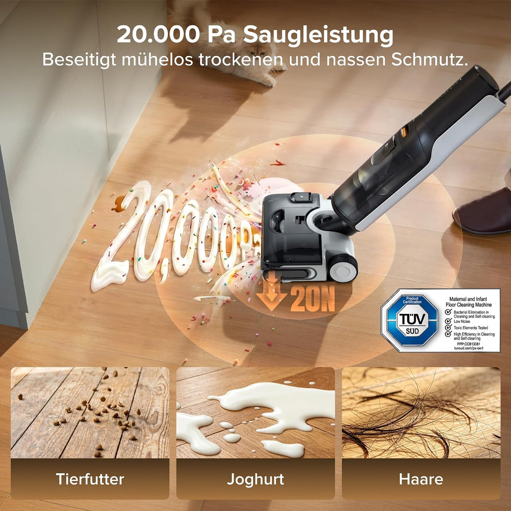 roborock F25 LT Gen 2 Nass Trockensauger, 20.000 Pa, 60 Min Laufzeit