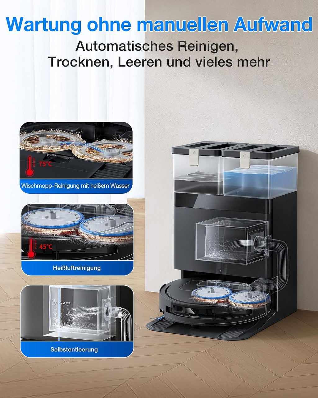 ECOVACS DEEBOT T50 Omni Gen3 Saugroboter, 25.000 Pa