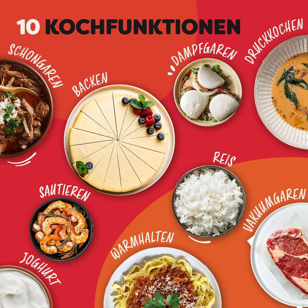 Instant Pot Pro, 5,7L Elektro-Multikocher, 10-in-1 Schnellkochtopf, Schwarz