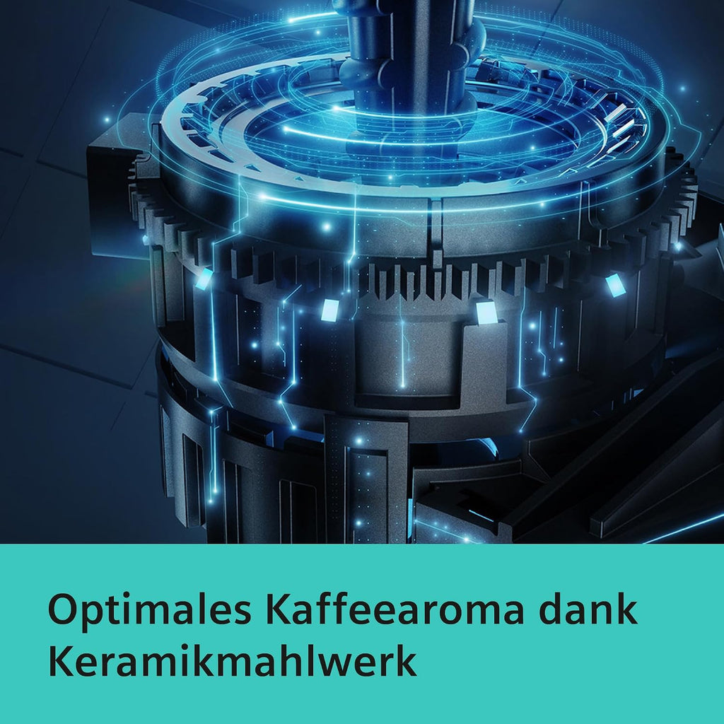 Siemens Kaffeevollautomat EQ6 plus s300, Milchsystem, 11 Getränke, automatische Reinigung des Milchsystems, Keramikmahlwerk, großes Touchdisplay, Silber, TE653501DE